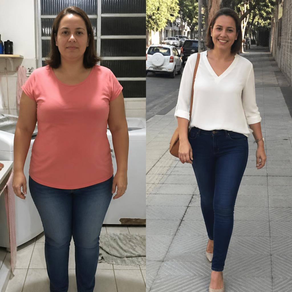 Antes e depois — Bruna, 31 anos